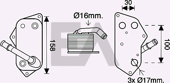 EACLIMA 37G07021 - Масляний радіатор, рухове масло autocars.com.ua