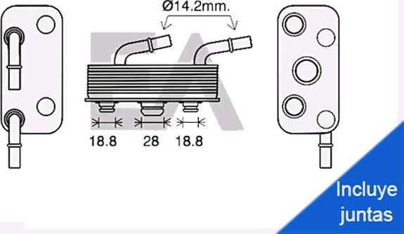 EACLIMA 37G07022 - Масляний радіатор, рухове масло autocars.com.ua