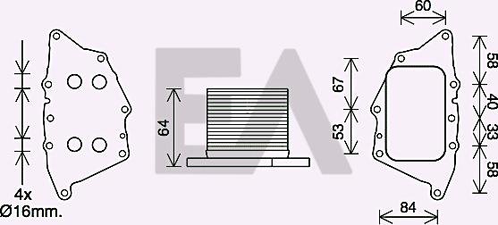 EACLIMA 37G07026 - Масляний радіатор, рухове масло autocars.com.ua