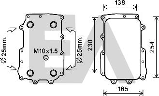 EACLIMA 37G16003 - Масляний радіатор, рухове масло autocars.com.ua