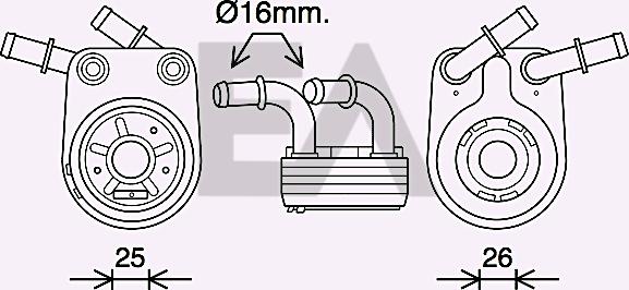 EACLIMA 37G25004 - Масляний радіатор, рухове масло autocars.com.ua