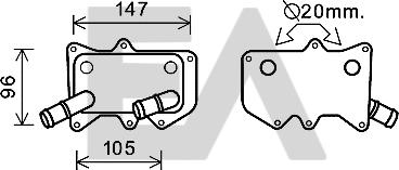 EACLIMA 37G36001 - Масляний радіатор, рухове масло autocars.com.ua