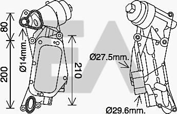 EACLIMA 37G54011 - Масляний радіатор, рухове масло autocars.com.ua