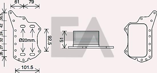 EACLIMA 37G60008 - Масляний радіатор, рухове масло autocars.com.ua