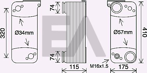 EACLIMA 37G63005 - Масляний радіатор, рухове масло autocars.com.ua