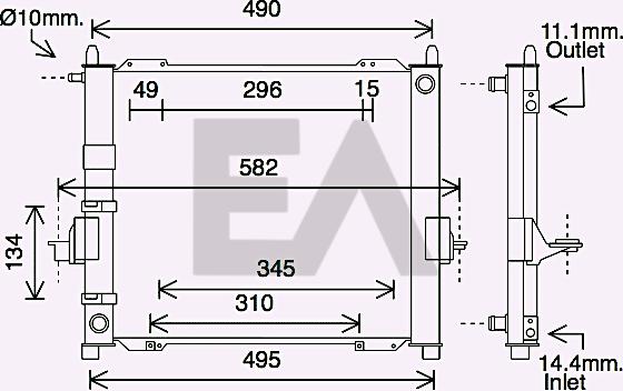 EACLIMA 38F60007 - Модуль охолодження autocars.com.ua
