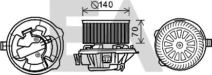 EACLIMA 42A10001 - Електродвигун, вентиляція салону autocars.com.ua