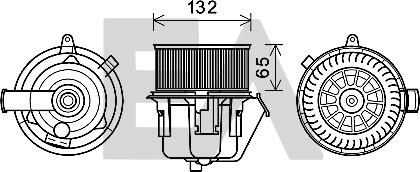 EACLIMA 42A10009 - Електродвигун, вентиляція салону autocars.com.ua