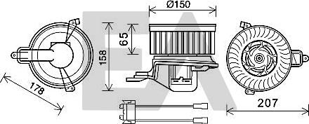 EACLIMA 42A10025 - Електродвигун, вентиляція салону autocars.com.ua