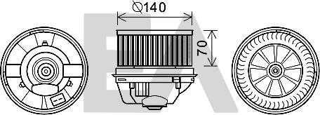 EACLIMA 42A22002 - Електродвигун, вентиляція салону autocars.com.ua