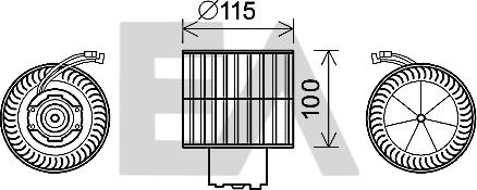 EACLIMA 42A22004 - Електродвигун, вентиляція салону autocars.com.ua