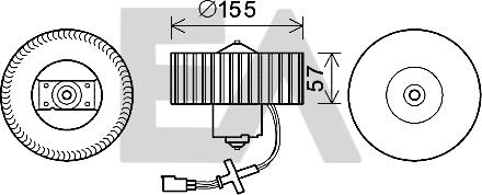 EACLIMA 42A22005 - Електродвигун, вентиляція салону autocars.com.ua