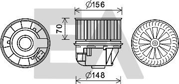 EACLIMA 42A22012 - Електродвигун, вентиляція салону autocars.com.ua