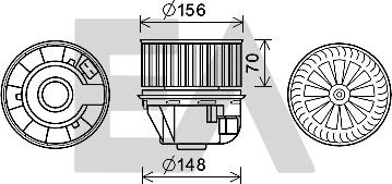 EACLIMA 42A22013 - Електродвигун, вентиляція салону autocars.com.ua