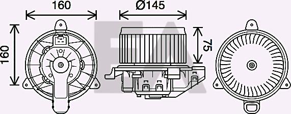 EACLIMA 42A22014 - Електродвигун, вентиляція салону autocars.com.ua
