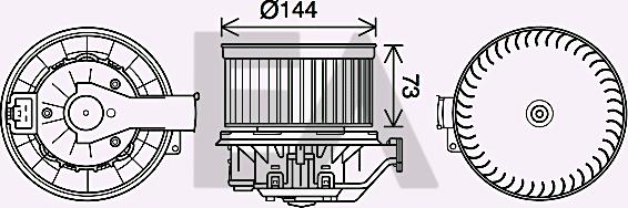 EACLIMA 42A22015 - Електродвигун, вентиляція салону autocars.com.ua