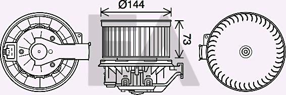 EACLIMA 42A22018 - Електродвигун, вентиляція салону autocars.com.ua