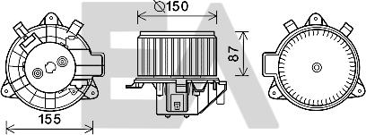 EACLIMA 42A25008 - Електродвигун, вентиляція салону autocars.com.ua