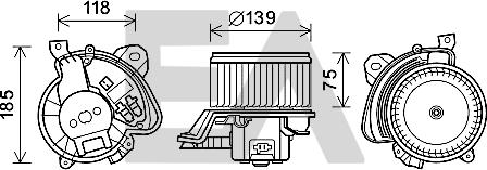 EACLIMA 42A25011 - Електродвигун, вентиляція салону autocars.com.ua
