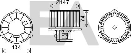 EACLIMA 42A28005 - Електродвигун, вентиляція салону autocars.com.ua