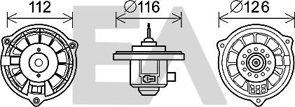 EACLIMA 42A28013 - Електродвигун, вентиляція салону autocars.com.ua