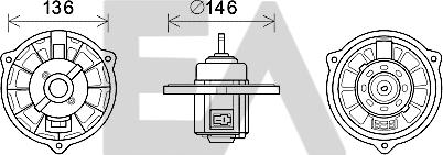 EACLIMA 42A28015 - Електродвигун, вентиляція салону autocars.com.ua