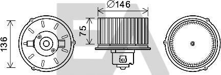 EACLIMA 42A28016 - Електродвигун, вентиляція салону autocars.com.ua