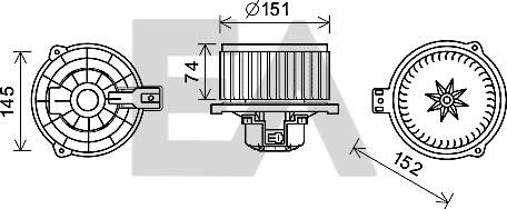 EACLIMA 42A28020 - Електродвигун, вентиляція салону autocars.com.ua