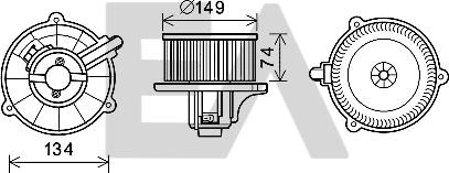 EACLIMA 42A36003 - Електродвигун, вентиляція салону autocars.com.ua