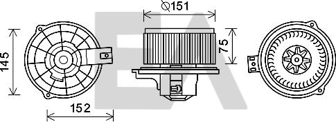 EACLIMA 42A36006 - Електродвигун, вентиляція салону autocars.com.ua