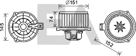 EACLIMA 42A36019 - Електродвигун, вентиляція салону autocars.com.ua