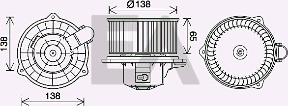 EACLIMA 42A36023 - Електродвигун, вентиляція салону autocars.com.ua