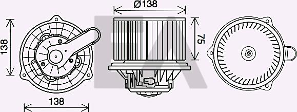 EACLIMA 42A36024 - Електродвигун, вентиляція салону autocars.com.ua