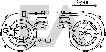 EACLIMA 42A54013 - Електродвигун, вентиляція салону autocars.com.ua
