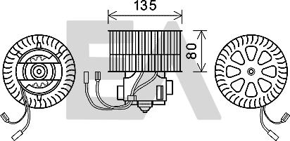 EACLIMA 42A54014 - Електродвигун, вентиляція салону autocars.com.ua