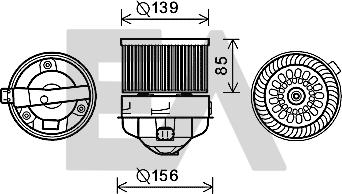 EACLIMA 42A55002 - Електродвигун, вентиляція салону autocars.com.ua