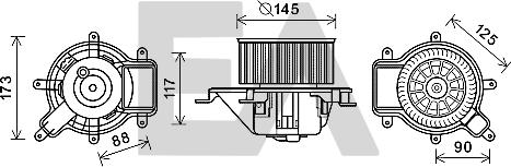 EACLIMA 42A55014 - Електродвигун, вентиляція салону autocars.com.ua