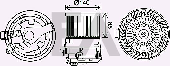 EACLIMA 42A55024 - Електродвигун, вентиляція салону autocars.com.ua