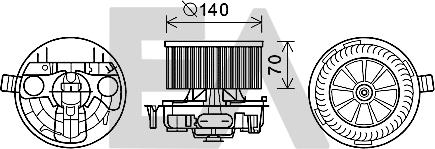 EACLIMA 42A60003 - Електродвигун, вентиляція салону autocars.com.ua
