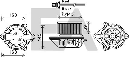EACLIMA 42A60012 - Електродвигун, вентиляція салону autocars.com.ua