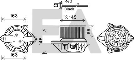 EACLIMA 42A60013 - Електродвигун, вентиляція салону autocars.com.ua