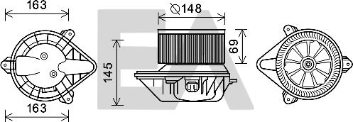 EACLIMA 42A60017 - Електродвигун, вентиляція салону autocars.com.ua