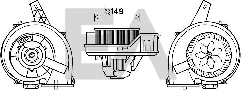 EACLIMA 42A67001 - Електродвигун, вентиляція салону autocars.com.ua