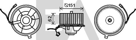 EACLIMA 42A67005 - Електродвигун, вентиляція салону autocars.com.ua