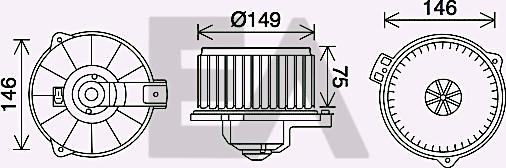 EACLIMA 42A71001 - Електродвигун, вентиляція салону autocars.com.ua