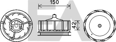 EACLIMA 42A76003 - Електродвигун, вентиляція салону autocars.com.ua