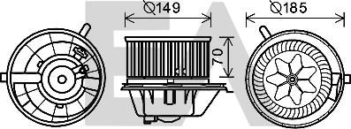EACLIMA 42A77001 - Електродвигун, вентиляція салону autocars.com.ua