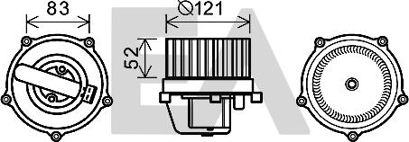 EACLIMA 42A77005 - Електродвигун, вентиляція салону autocars.com.ua
