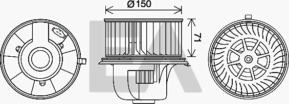 EACLIMA 42A77013 - Електродвигун, вентиляція салону autocars.com.ua