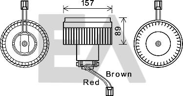 EACLIMA 42A78003 - Електродвигун, вентиляція салону autocars.com.ua